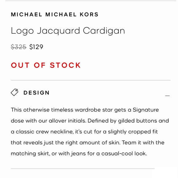 Silver MK Logo Jacquard Cardigan - Picture 7 of 7